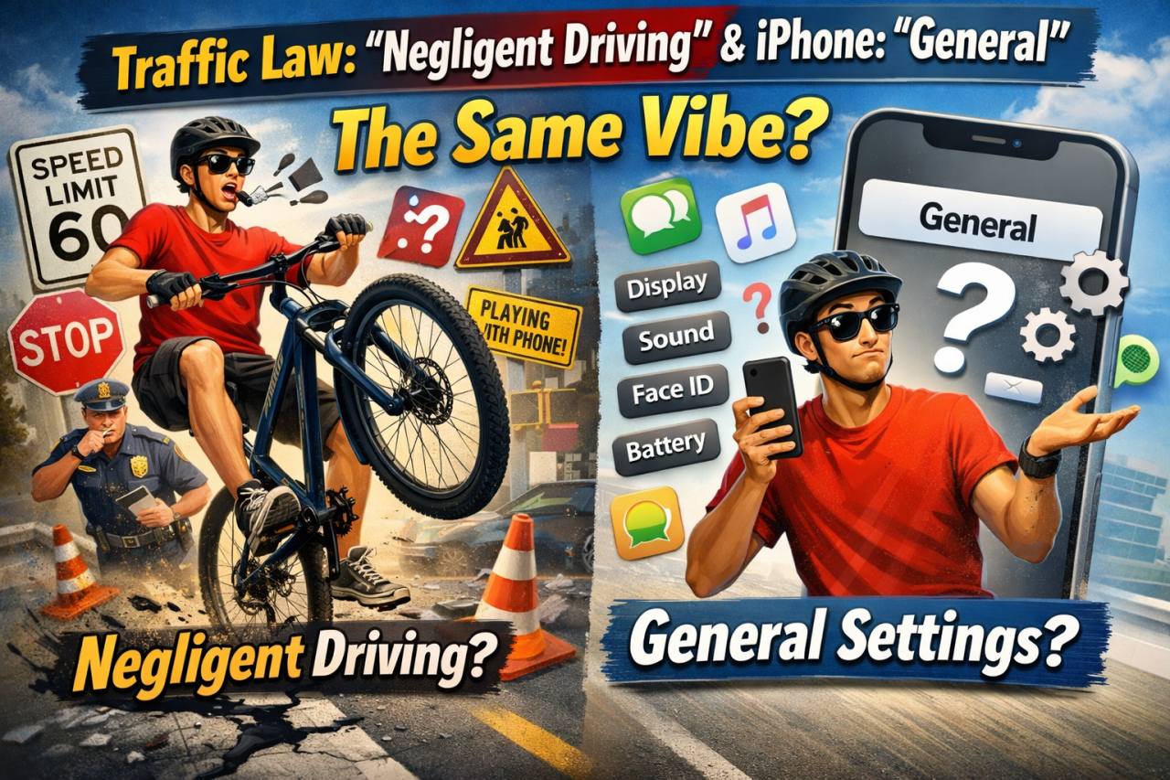 「安全運転の義務」と、iPhoneの「一般」は、似ている